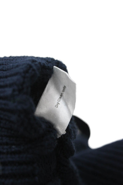 Central Park West Unisex Dark Blue 100% Cotton Sweater Vest Crew Neck Size S