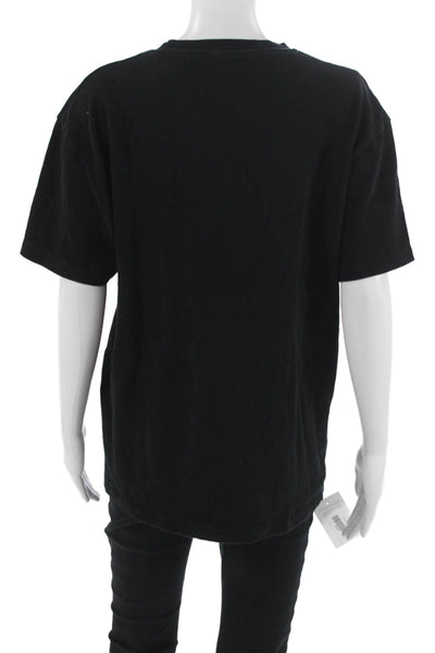 Zara Womens Basic Black Crew Neck Short Sleeve T-Shirt Size XL