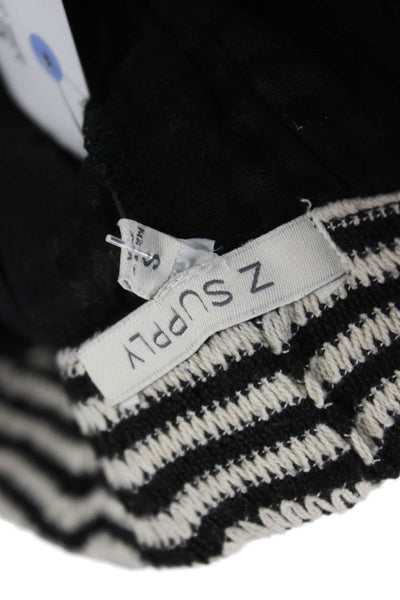 Z Supply Unisex Black Striped Bohemian Shorts Size S