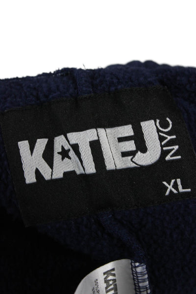 Katie J Unisex Sweatpants Dark Blue 50% Polyester Cotton Rayon Size XL