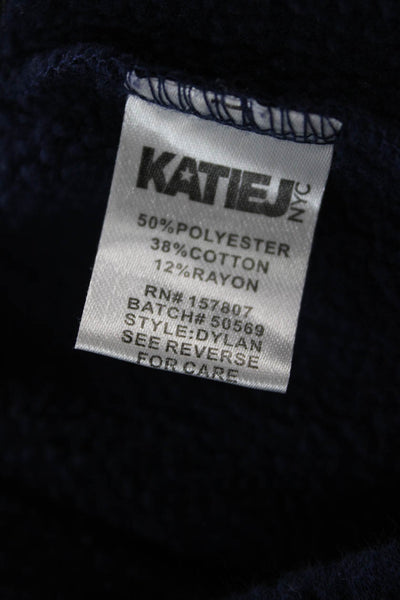 Katie J Unisex Sweatpants Dark Blue 50% Polyester Cotton Rayon Size XL