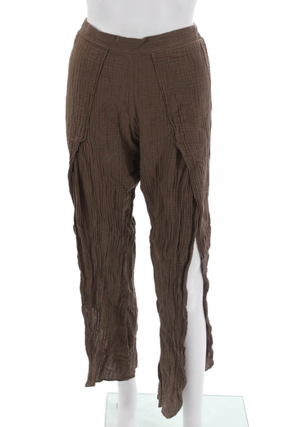 Drew Women Harem Pants Brown 100% Cotton Bohemian Size XS