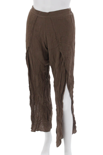 Drew Women Harem Pants Brown 100% Cotton Bohemian Size XS