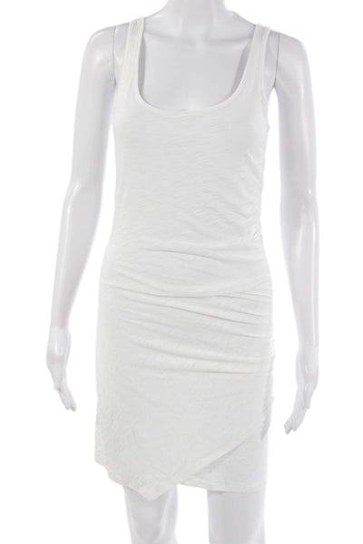 Goldie Women White Tank Dress 100% Pima Cotton Knee Length Size XS