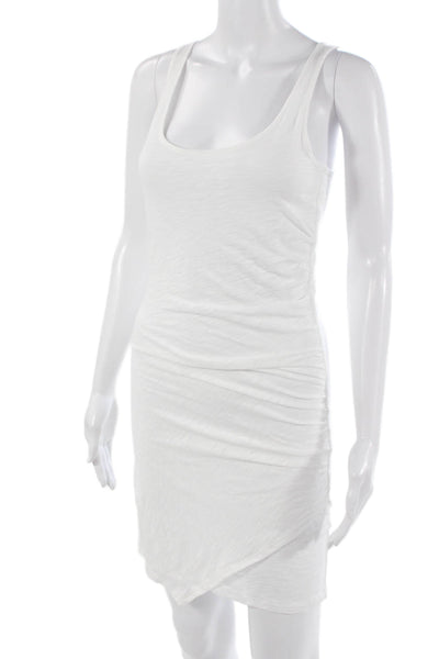 Goldie Women White Tank Dress 100% Pima Cotton Knee Length Size XS