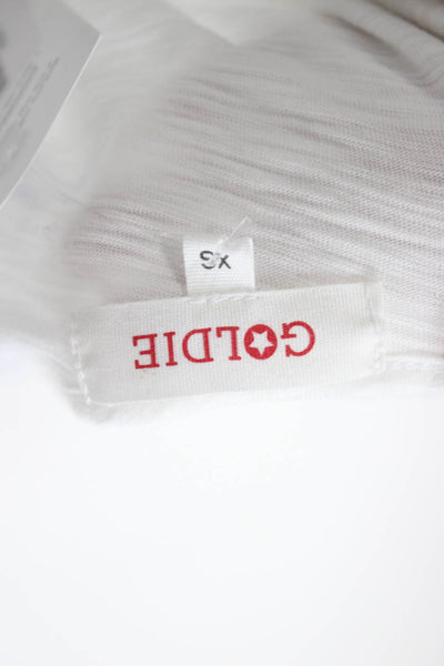 Goldie Women White Tank Dress 100% Pima Cotton Knee Length Size XS