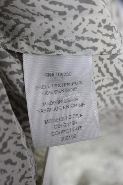 Joie Women Camisole Silk Animal Herringbone Print Beige Sleeveless Size XS