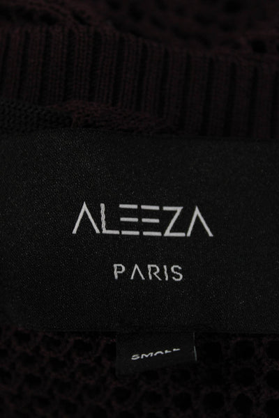 Aleeza Paris Unisex V-Neck Black Pullover Long Sleeve Poly Viscose Size S