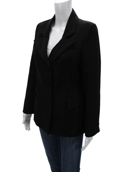 No Secrets Unisex Classic Black Blazer Collared Long Sleeve Polyester Size 42