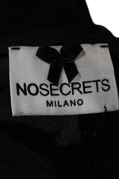 No Secrets Unisex Classic Black Blazer Collared Long Sleeve Polyester Size 42