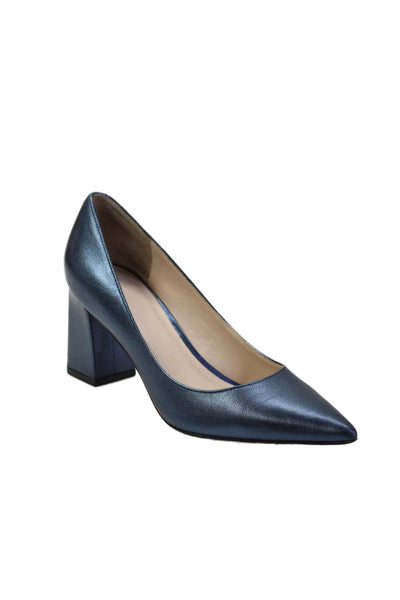 MARC FISHER LTD Womens Leather Pointed Toe Pumps Blue Size 6 Medium