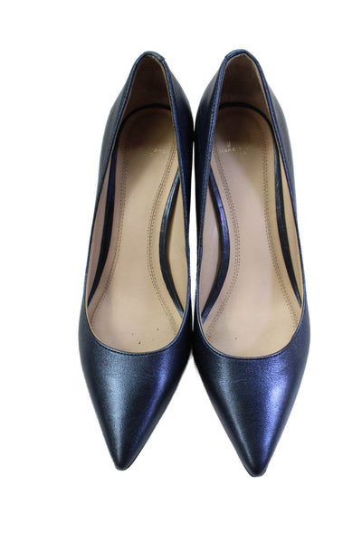 MARC FISHER LTD Womens Leather Pointed Toe Pumps Blue Size 6 Medium