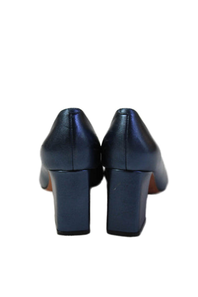 MARC FISHER LTD Womens Leather Pointed Toe Pumps Blue Size 6 Medium