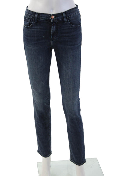 J Brand Womens Skinny Straight Dark Blue Jeans Size 25