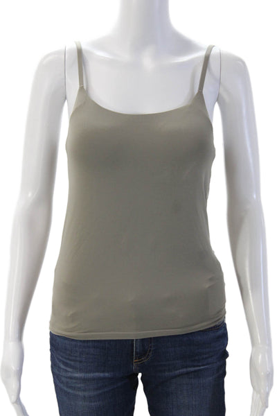 Uniqlo Women Basic Camisole Gray Round Neck Polyester Spandex Size XS