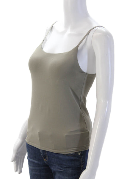 Uniqlo Women Basic Camisole Gray Round Neck Polyester Spandex Size XS