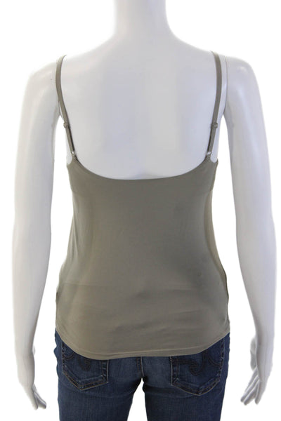 Uniqlo Women Basic Camisole Gray Round Neck Polyester Spandex Size XS