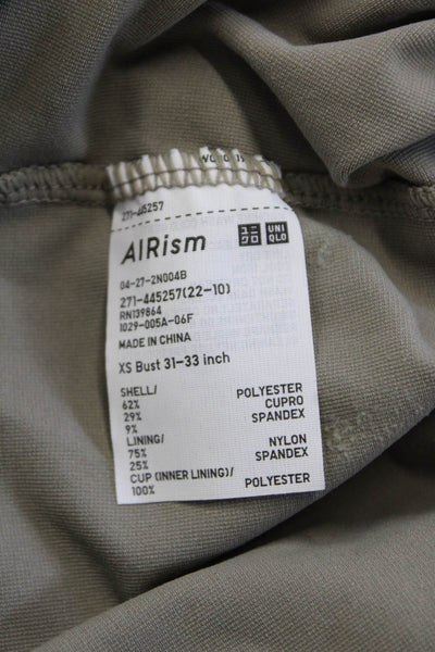 Uniqlo Women Basic Camisole Gray Round Neck Polyester Spandex Size XS
