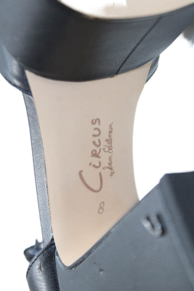 Circus by Sam Edelman Vegan Leather Ankle Strap Heels Black Size 8