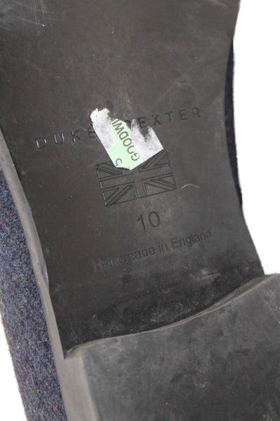 Duke & Dexter Mens Plaid Slip On Loafers Navy Size 10