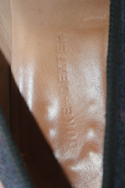 Duke & Dexter Mens Plaid Slip On Loafers Navy Size 10