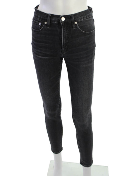 J Crew Women Ankle Skinny Jeans Dark Gray Mid Rise Size 25