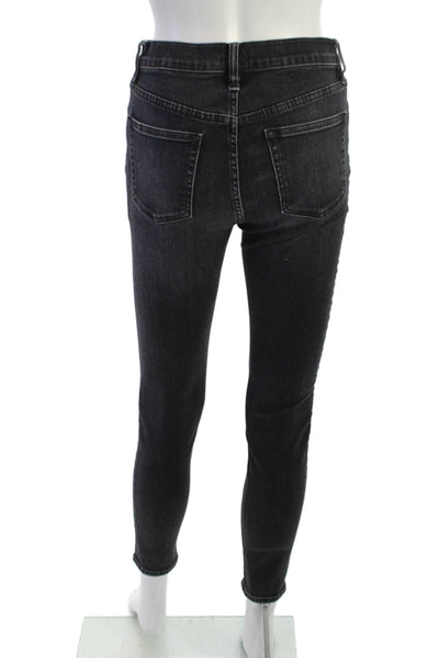 J Crew Women Ankle Skinny Jeans Dark Gray Mid Rise Size 25