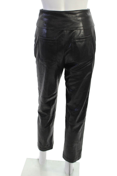 Jonathan Simkhai Womens Black Paperbag Cropped Ankle Pants Tie Size 2