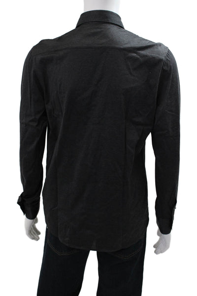 Giusto! Senza Regole Mens Button Down Shirt Grey Cotton Size EUR 52