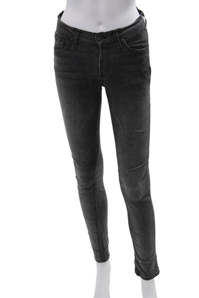 James Jeans Women Skinny Mid Rise Dark Gray Jeans Size 26
