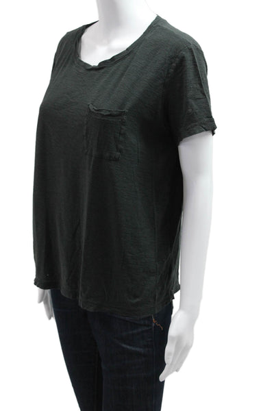 Standard James Perse Womens Basic Black T-Shirt Short Sleeve Round Neck Size 1