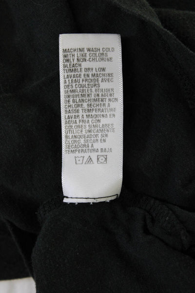 Standard James Perse Womens Basic Black T-Shirt Short Sleeve Round Neck Size 1