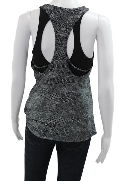 Lululemon Womens Aztec Black Nylon Blend Sleeveless Tank Round Neck Size 4
