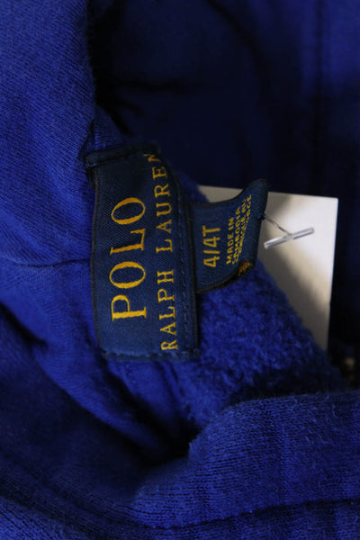 Polo Ralph Lauren Unisex Kids Cotton Full Zip Hoodie Blue Size 4T