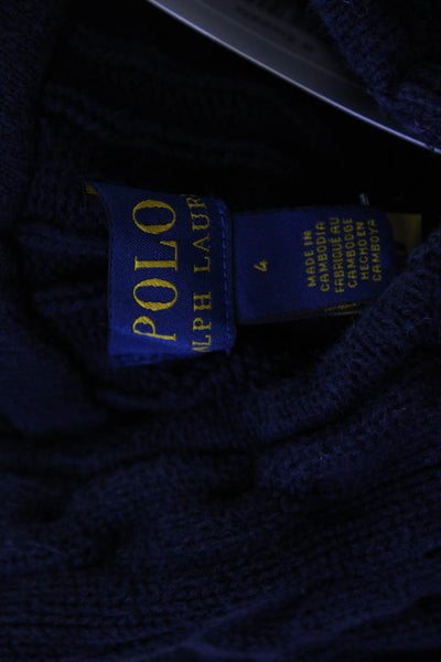 Polo Ralph Lauren Unisex Kids Cotton Cable Knit Hoodie Size 4