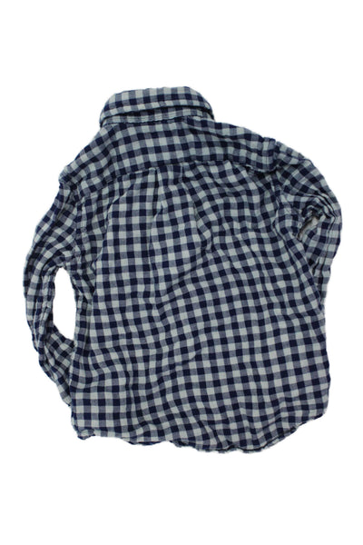 Polo Ralph Lauren Boys Cotton Checkered Button Up Shirt Blue 3