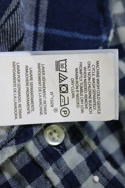 Polo Ralph Lauren Boys Cotton Checkered Button Up Shirt Blue 3
