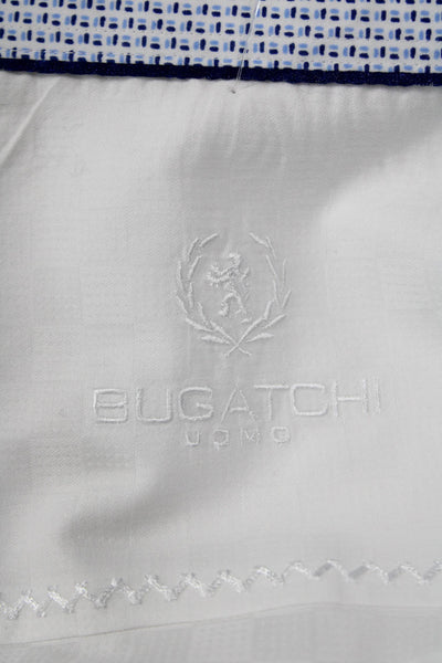Bugatchi Mens White 100% Cotton Point Spread Dress Shirt Long Sleeve Size L