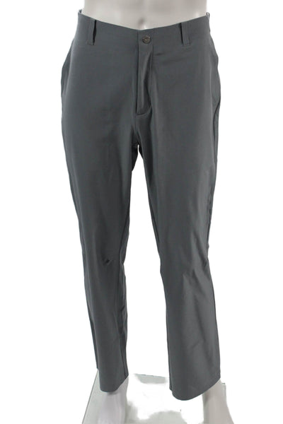 Nike Mens Dress Pants Gray Polyester Spandex Button Size 32