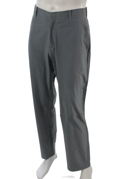 Nike Mens Dress Pants Gray Polyester Spandex Button Size 32