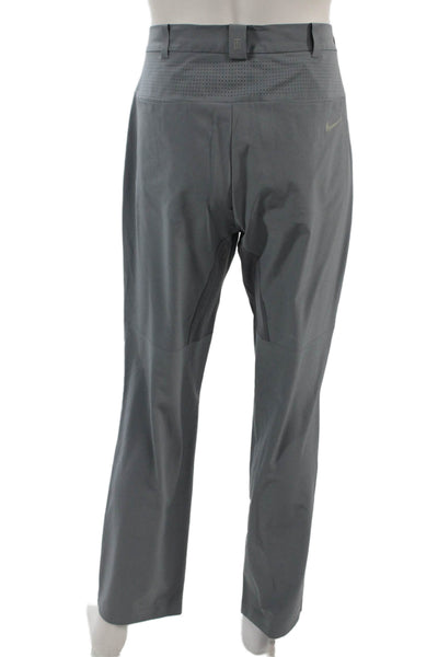 Nike Mens Dress Pants Gray Polyester Spandex Button Size 32