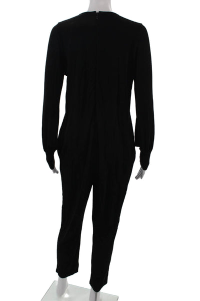 Hatch Women Maternity Black V Neck Long Sleeve Jumpsuit Size 0