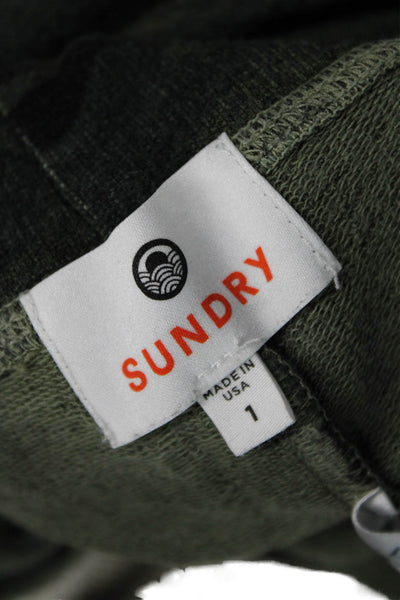 Sundry Womens Black Camouflage Ankle Leggings Army Size 1