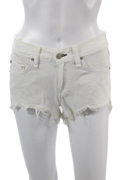 Rag & Bone Jean Unisex White Beach Shorts 65% Cotton 35% Tencel Size 24