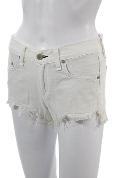 Rag & Bone Jean Unisex White Beach Shorts 65% Cotton 35% Tencel Size 24