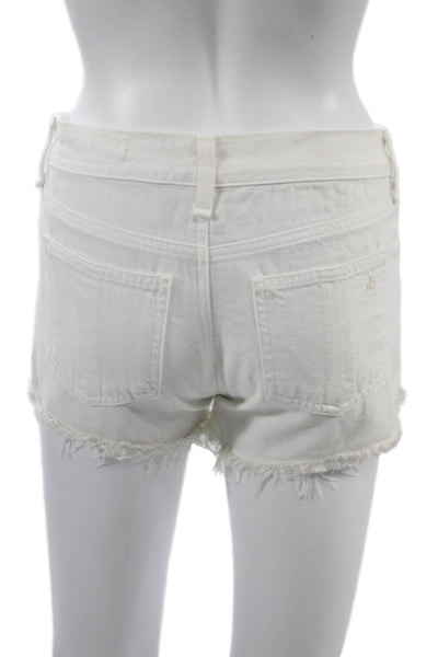 Rag & Bone Jean Unisex White Beach Shorts 65% Cotton 35% Tencel Size 24
