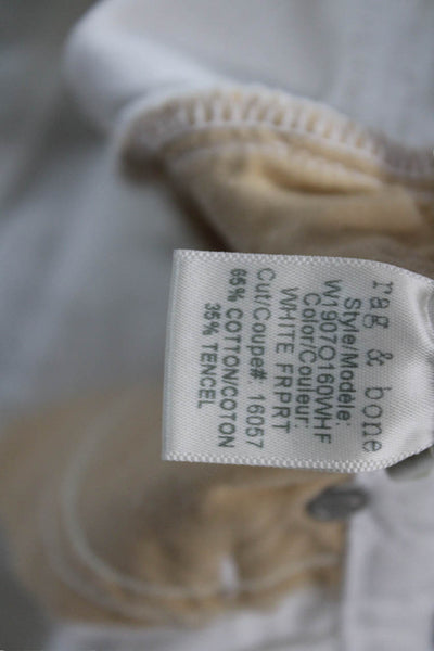 Rag & Bone Jean Unisex White Beach Shorts 65% Cotton 35% Tencel Size 24