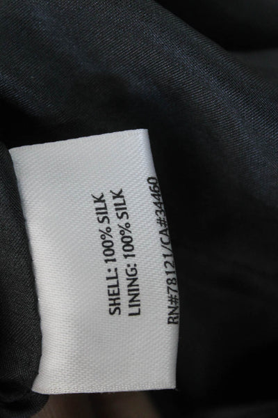 Eileen Fisher Women Black Round Neck Long Sleeve Designer Jacket Size L
