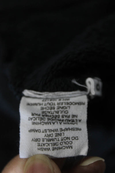 Ulla Johnson Women Pullover Sweatshirt Black Crewneck Long Sleeve Cotton Size 0
