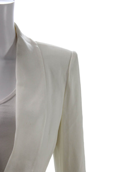 Rachel Zoe Womens One Button Long Sleeve Lined Blazer White Size 0